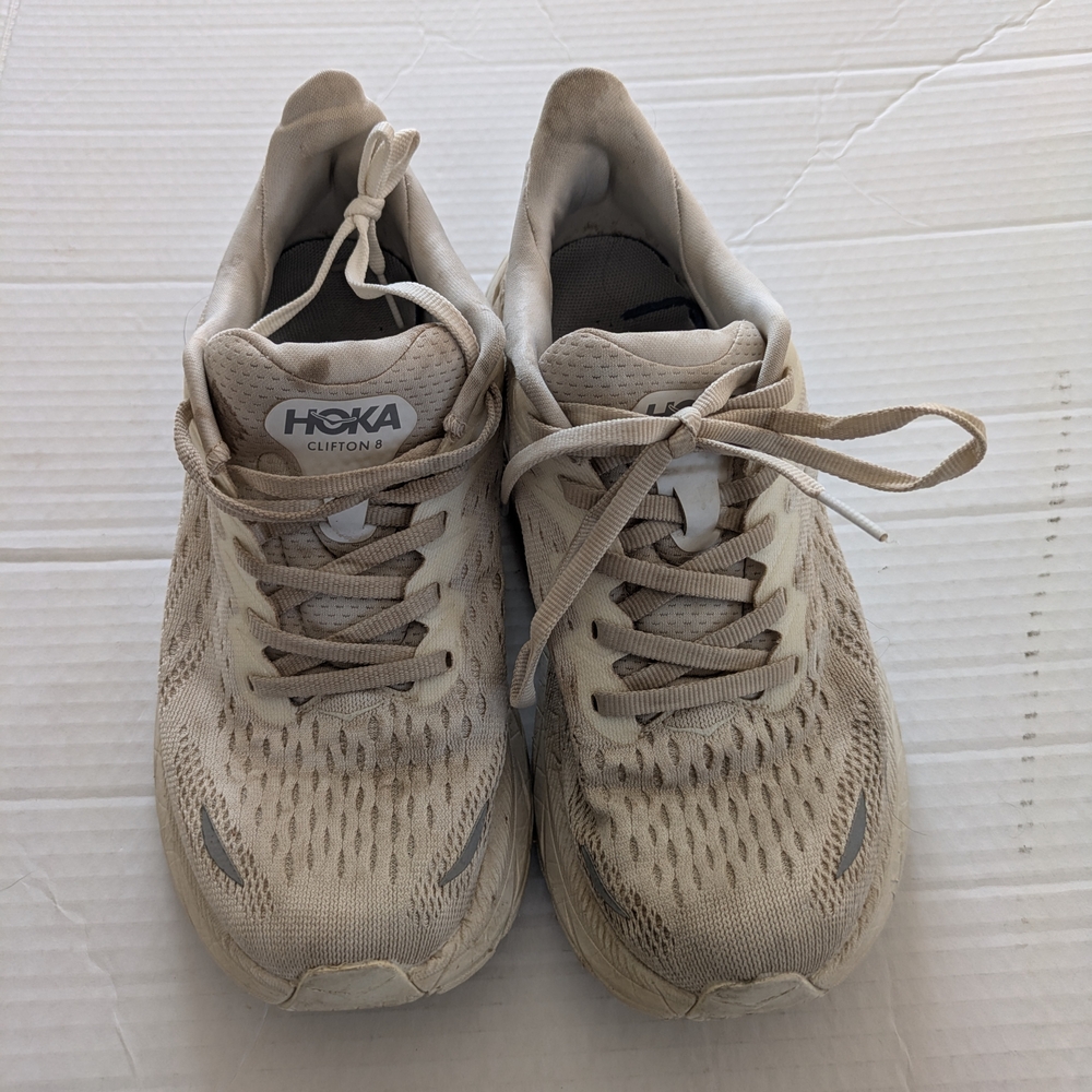 HOKA Clifton Running Shoes - Cream